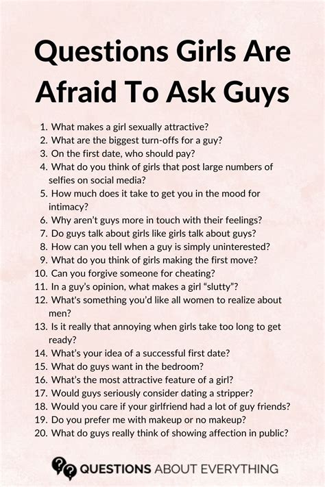 questions to ask guys about girls|78 Top Best Questions To Ask Boys About Girls